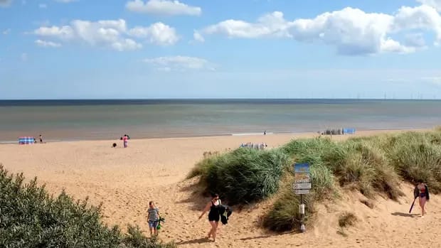 The beach at Anderby Creek, Lincolnshire, in 2017. Photograph: John Hill/Alamy