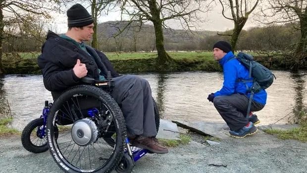 Ben Aitken (right) and his friend Anthony at Great Langdale Beck, Elterwater