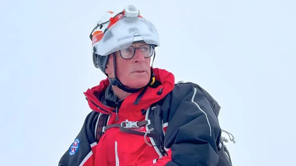Image Source: PA Media Mountain rescuer Chris Lewis had to return to hospital with pneumonia