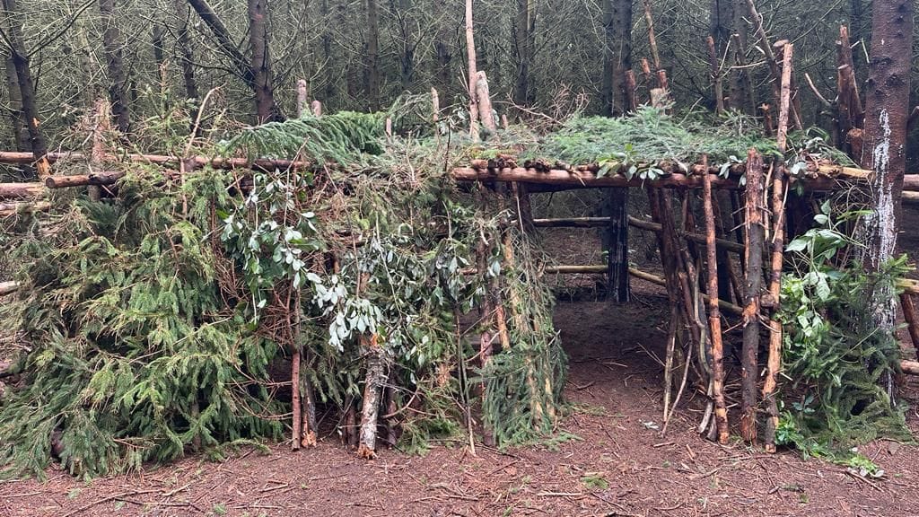 Corey and Carter’s Den Making skills