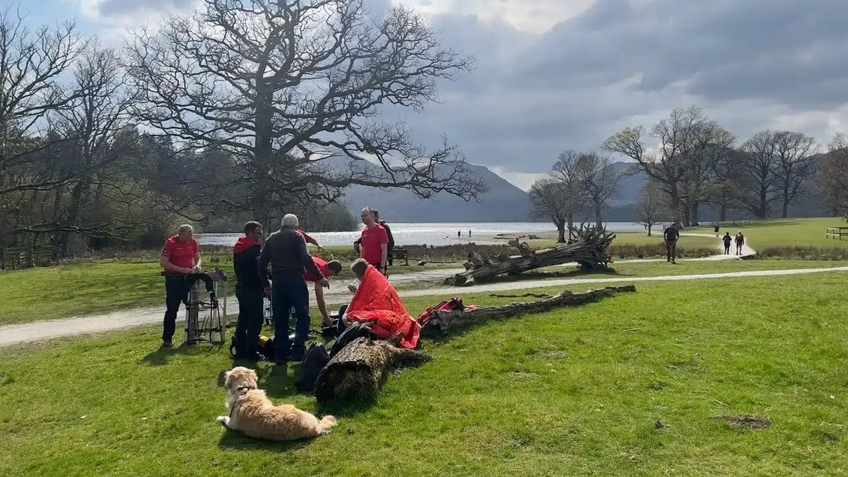 A woman being treated by Keswick MRT