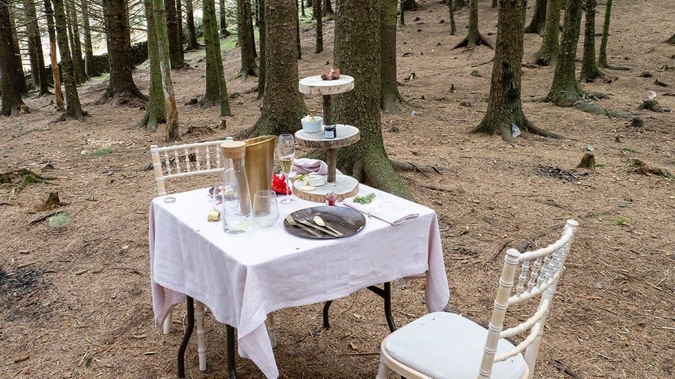 Local photographer Ashley Cooper said he initially thought the abandoned afternoon tea was an art installation
