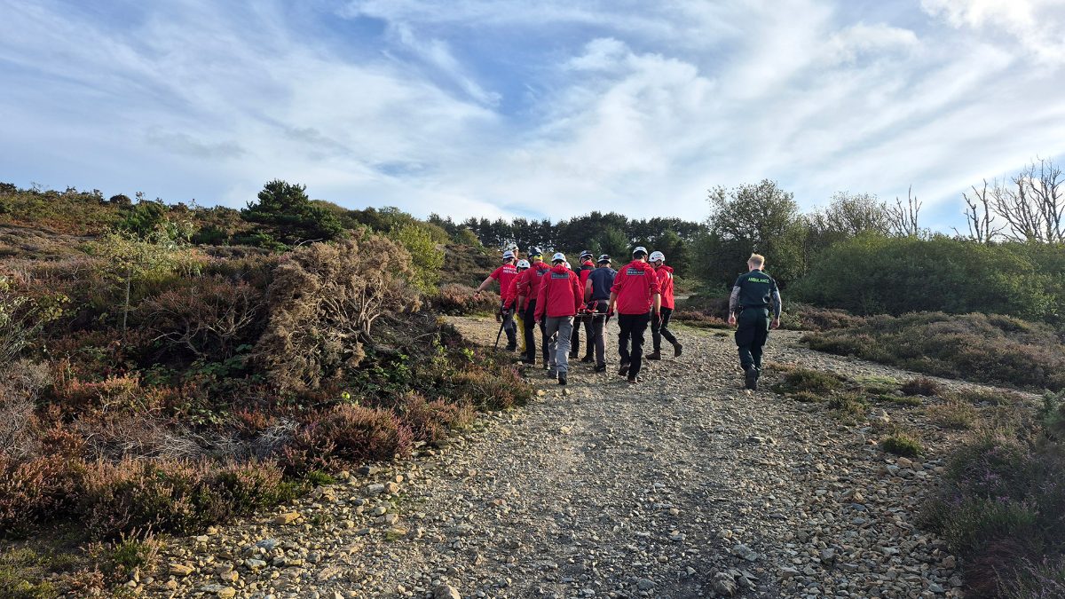 Photo posted by West Cornwall SRT of the call-out at Poldice Valley