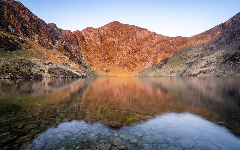 Daybreak looking over Llyn Cau with Pen-y-Gadair (Cader Idris) in the background