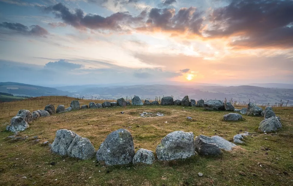 Moel Ty Uchaf Stone Circle near Llandrillo, Denbighshire