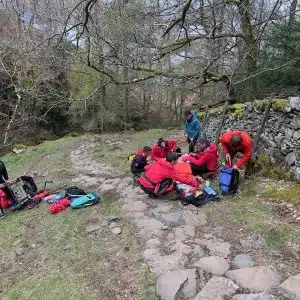 Keswick MRT helping injured woman