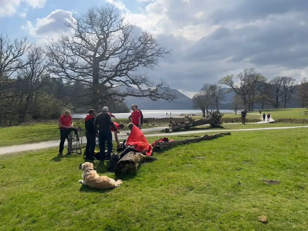 A woman being treated by Keswick MRT